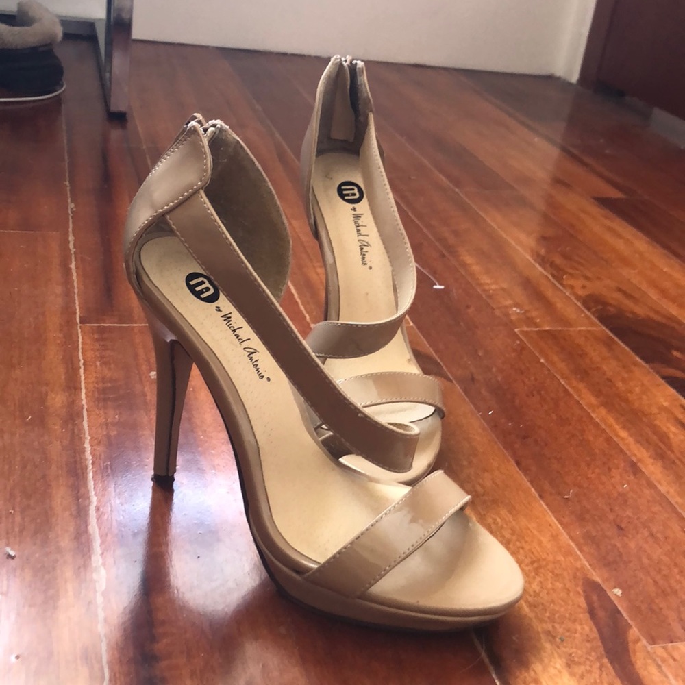 Nude Michael Antonio heels, lightly worn.
